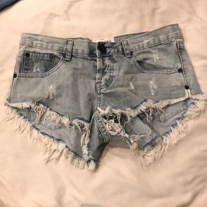 One Teaspoon Jean Shorts